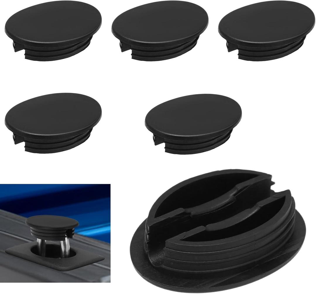 3 x Truck Bed Tie Down Accessories D Ring Dust Caps for Bull Ring Tie Down Anchor Compatible with Ford F150 98-14, Super Duty 98-16, Dodge RAM 95-08, Chevy Silverado/GMC Sierra 99-13 (F150-1998-2014-6P)
