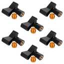 6pcs Mic Clips for Stands, Adjustable Wireless Mic Clamp with 6 Adapters, Anti-Slip Microphone Holder Universal, Mount Accessories for Mic Stand with 5/8 Inch Male to 3/8 Inch Female Screw Adapter