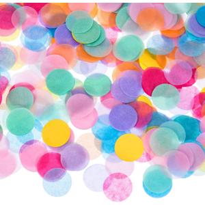 Outus 1 Inch Multicolor Round Tissue Confetti, 10000 Pieces, 3.5oz(Mixed Colors)