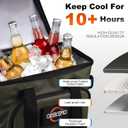 Insulated Cooler Backpack, 35 Can / 25L Large Camping Backpack for Outdoor, Beach, Picnic - Soft Lightweight Leakproof Cooler Backpack for Women and Men (Green, 25L)