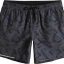 maamgic Mens Running Shorts Workout 6" Marathon Lightweight Quick Dry Gym Shorts with Zip Pocket (Medium, Shadow)