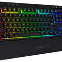 Redragon K512 Shiva RGB Backlit Membrane Gaming Keyboard with Multimedia Keys, Linear Mechanical-Feel Switch, 6 Extra On-Board Macro Keys, Dedicated Media Control, Detachable Wrist Rest