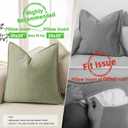 ZWJD Sage Green Pillow Covers 20x20 Set of 2 Chenille Throw Pillow Covers with Elegant Design Soft and Luxurious Decorative Throw Pillows for Couch, Bed, and Home Decor