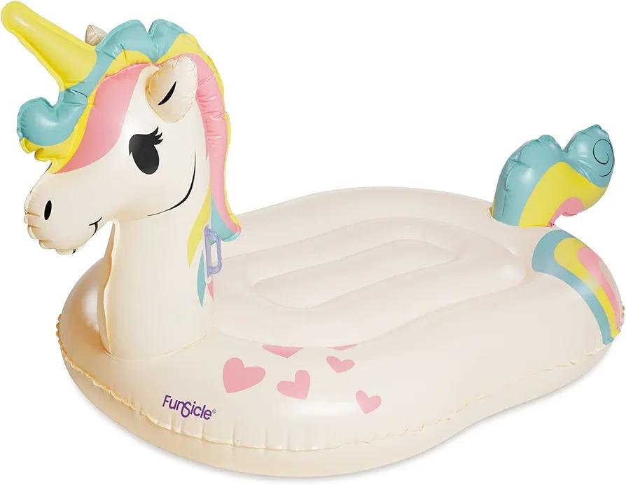 Funsicle Giant Inflatable Unicorn Magic Ride-On Pool Float, Adult-Sized
