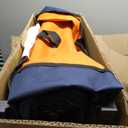 EchoSmile Collapsible Wagon Cart for Camping & Beach - Heavy Duty 400lbs Capacity All-Terrain Cart with Wide Wheels, Portable Folding Utility Wagon for Grocery, Garden, Sports,Blue&Orange