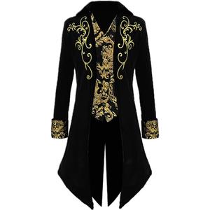 Apocrypha Mens Medieval Steampunk Tailcoat Victorian Prince Jacket Frock Coat 2XL