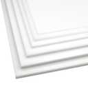High Density Polyethylene Sheets HDPE Plastic Sheet Board for DIY, Heavy Duty Industry, 1/4" Thick,Size 6" x 24", White Color