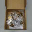 Ravinte 15 Pack Single Hole Round Cabinet Knobs Champagne Bronze Drawer Knobs Kitchen Cabinet Hardware Pulls