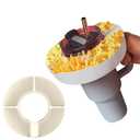 Stanley 40-ounce creative compartments Snack cup. Enjoy it anytime in the living room while watching TV, in the cinema, or during a trip without any pressure. Reusable (white)