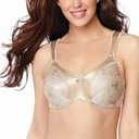 Bali Women's Minimizer Bra, Satin Tracings Underwire Bra, Bustline Slimmer, Full Coverage Bra, 42G