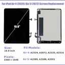 passionTR LCD Screen Replacement for iPad Air 4th Gen (2020)/5th Gen (2022) 10.9" | Fits A2072 A2316 A2324 A2325 A2588 A2589 A2591 | Touch Screen Digitizer Full Assembly with Tools