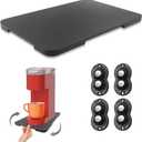 360 Rolling Tray Bamboo Appliance Slider, Appliance Sliders for Kitchen Appliances Sliding Tray for Coffee Maker Appliances Mat Easily from Under The Cabinet Black(13.9"9.4")