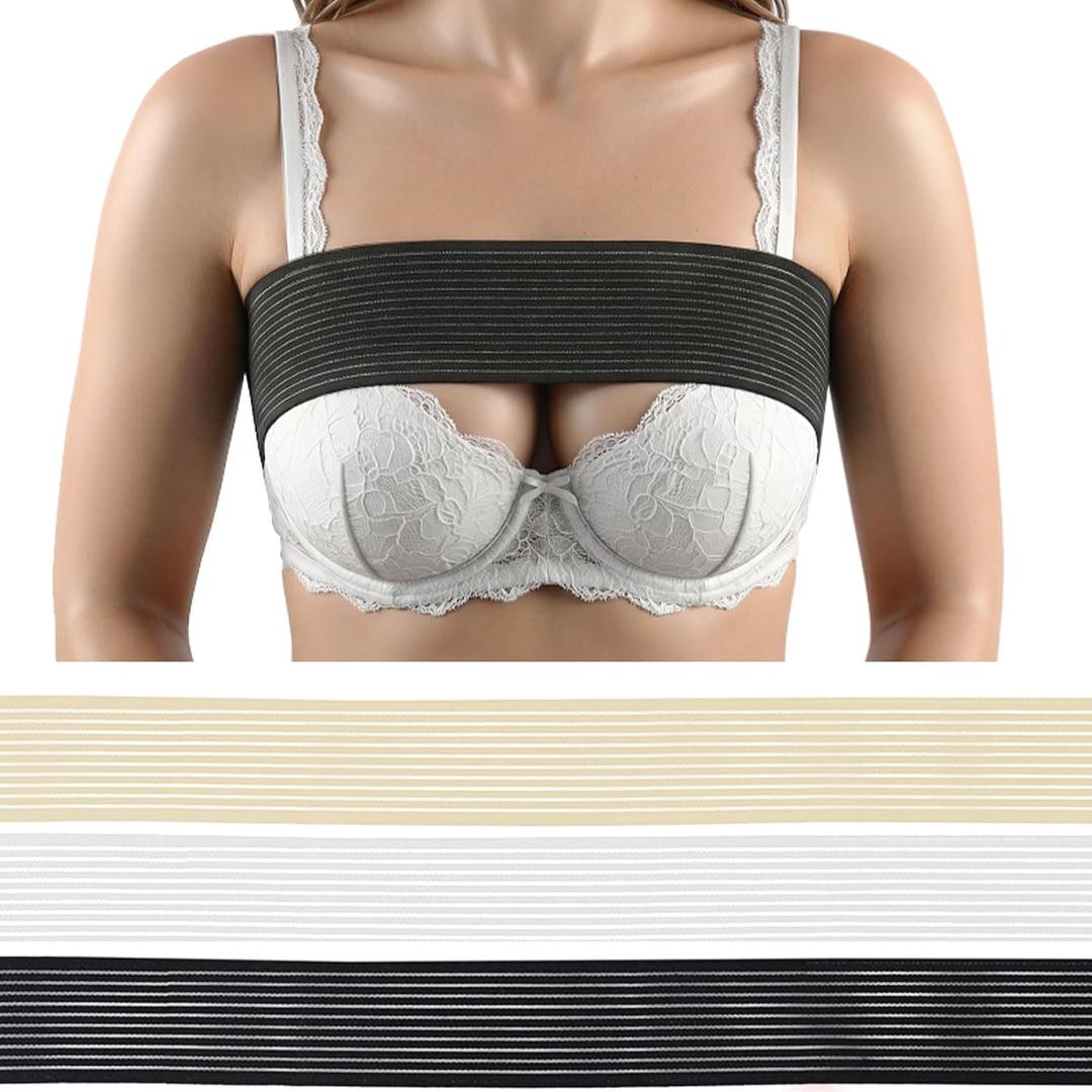 3 PCS Breast Augmentation Post Op Bra Band, Breast Implant Stabilizer Band Breast Implants Post Surgery Supplies, Adjustable Chest Compression Wrap for Breast Augmentation Reduction, No-Bounce