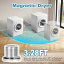 Magnetic Dryer Vent Kit, Quick Connect for 4" Dryers, Save 46 Inches of Space, Strong Magnetic Hold, 3.3FT Hose, Airtight Seal & Reinforced Wall Connector