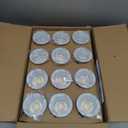 Adetu 2 Inch 5CCT Anti-Glare LED Downlight with Junction Box, 2700K/3000K/4000K/5000K Selectable, CRI90+, 8W COB, 840LM, IP65 Waterproof, Dimmable-ETL and Energy Star Certified (White,12 Pack)