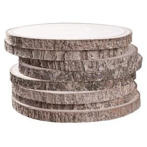 8 Pcs Large Unfinished Wood Slices, 10-11 Inches Wood Slabs for Centerpieces Natural Wooden Circle, DIY Wood Centerpieces for Tables Wedding Party Door Sign Decor