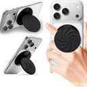 ORNARTO Vortuxe for MagSafe Phone Grip with Kickstand, Soft Liquid Silicone Finger Loop Grip, Phone Ring Holder for Back of Phone, Premium Build & Comfy Touch, Black