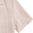 Verdusa Boy's 2 Piece Sets Linen Set Going Out Summer Outfits Button Up Shirt and Shorts Pants Set 7Y