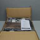 Furnulem Night Stand, Tall 4 Drawers Dresser for Bedroom, Hallway, Nursery, Closet Organizer, Nightstand Bedside Table Furniture, Vertical Storage Tower Fabric, Sturdy Steel Frame, Wood Top (Rustic Brown)