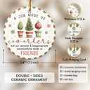 2 x Coworker Christmas Ornament 2025 - Appreciation Gifts for Coworker Employee Boss Colleauge, Xmas Gifts for Coworkers, from Coworkers to Friends, Ceramic Ornaments for Christmas Tree