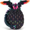 3D Printed Dragon Eggs with Wings Glow in The Dark Prefilled Easter Eggs with Dragon Toy for Basket Stuffers 3D Printed Animals for Goodie Bag Fillers Unique Easter Basket Essentials for Kids Teens
