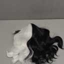 WeKen Half White and Black Wig for Women Cosplay Halloween Costume Synthetic Wigs for Christmas Carnival Party