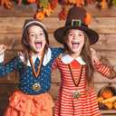 Kenning 20 Pcs Pumpkin Scarecrow Thanksgiving Award Medals, 2" Metal Medals with Neck Ribbon for Harvest Festival Award Trophy for Home School Party Favors Holiday Event Decor Supplies