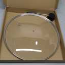 Glass Lid for Cast Iron Pan, Frying Pan, Skillet, Saute Pan, Tempered Glass Cover with Heat Resistant Handle (Stainless Steel Rim, 12.5"/32cm)