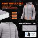 Women's Packable Winter Puffer Coat | Lightweight Quilted Jacket with Hood | Full Zip Travel