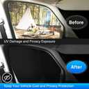 T TGBROS Windshield Sun Shade for Ford Transit 2015-2025 2026 Car Window Shades Thicken UV Block and Blackout Privacy Foldable Sunshades 2PCS Accessories Keep Cool Sun Visor Covers