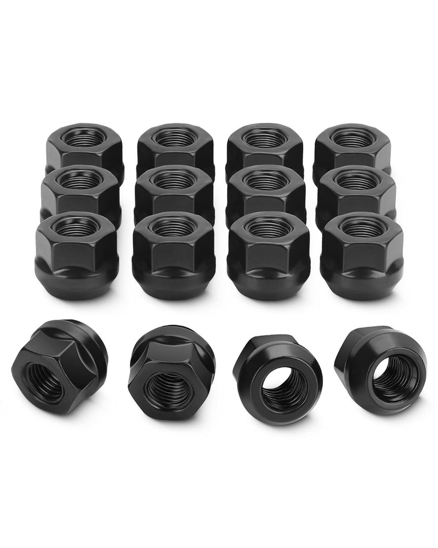 3/8"-24 Open Lug Nuts Fit for Polaris RZR Sportsman ATV Wheels, 16Pcs 3/8-24 Open Ended Bulge Lug Nuts for TRX Magnum Professional Series, 17mm Hex Cone Seat Wheel Lug Nuts for UTV with Wheel Spacers