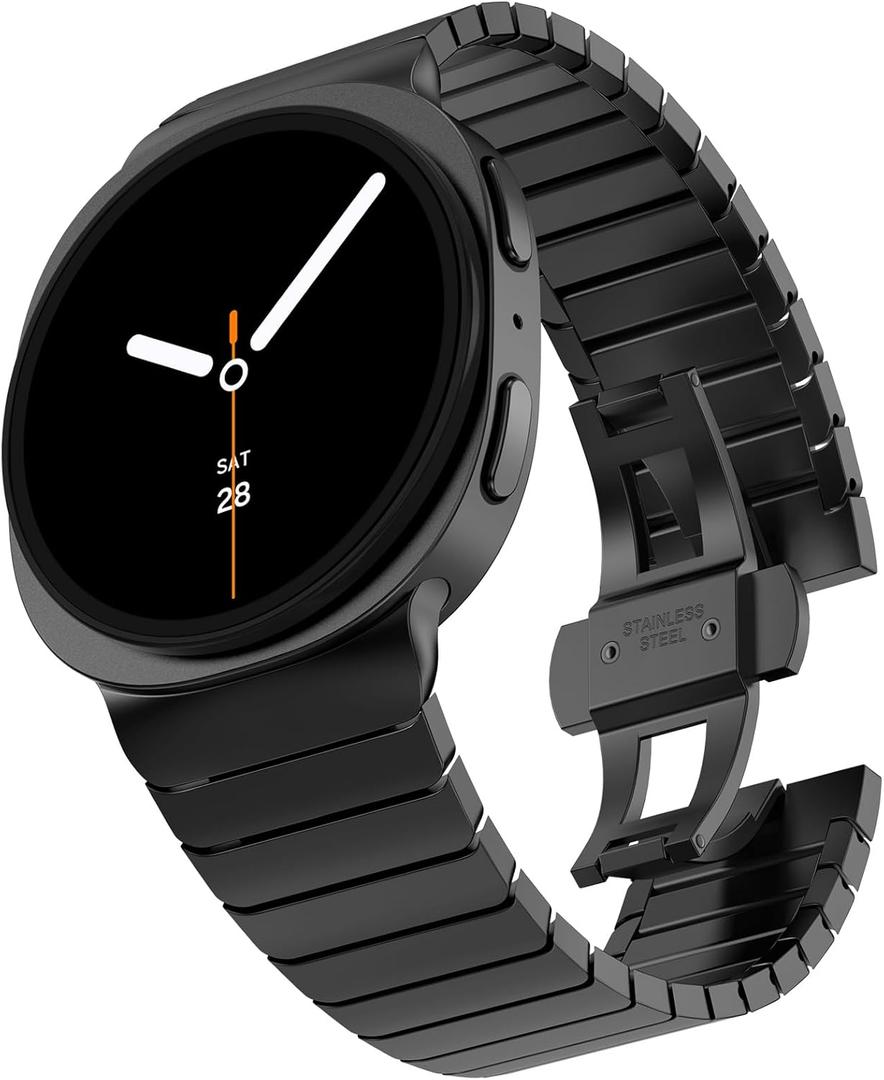 KADES Stainless Steel Band Compatible with Galaxy Watch 8 Classic 46mm, Ultra 47mm, Watch 8/7/6/5/4 40mm/44mm, 6/6 Classic/5 Pro 43mm/47mm/45mm/42mm/46mm, Classic Business Band for Galaxy Watch