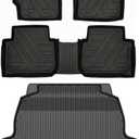 Corolla Floor Mats and Trunk Mat Compatible with Toyota Corolla Sedan 2020-2026 Accessories TPE All-Weather Protection Floor Mats and Trunk Mat Waterproof Durable Anti-Slip Odorless Full Coverage Set