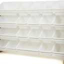 Humble Crew Extra-Large Toy Organizer with 20 Plastic Bins – Natural/ White Storage Rack with 4-Tier Shelves, Anti-Tip Safety, for Kids’ Rooms, Playrooms, Nurseries & Classrooms