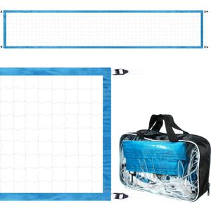 Pool Volleyball Net Replacement Adjustable Length 15-25 ft Portable Volleyball Net for Outdoor Backyard Swimming Pool Beach, Length: about 15-25 ft