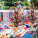 Fall Table Decoration Autumn Maple Leaves Tabletop Ornament Centerpiece for Farmhouse Kitchen Home Celebration Party Decor (2, 4th of July)