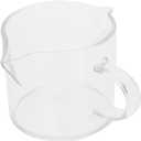 2 Pack Double Spout Glass, Espresso Shot Glass Measuring Cup Milk Cup Espresso Cups with Handle Espresso Clear Glass Espresso Measuring Glass for Home