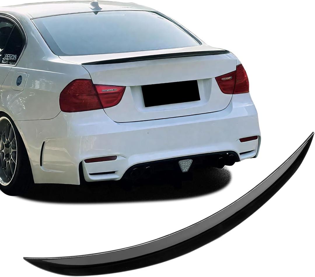 Rear Spoiler Wings for BMW E90 M3 Sedan 2008-2012 & E90 3 Series Sedan Trunk 2006-2011 M3 Trunk Spoiler Wing Trunk Tail Rear Trunk Lid,Glossy Black Style Performance - MP Style