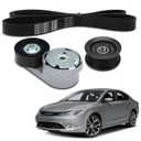 90K-39282D Serpentine Drive Belt Tensioner Kit Compatible with Chrysler 200 Town & Country Dodge Grand Caravan Avenger Journey Ram C/V 2011-2019 3.6L V6,Replace#24430296,38082,39282,6PK1960,12634319.