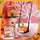 Thanksgiving Gifts Adopt Crochet Pumpkin Knitting Doll with Gift Box Positive Card for Christmas Fall Halloween