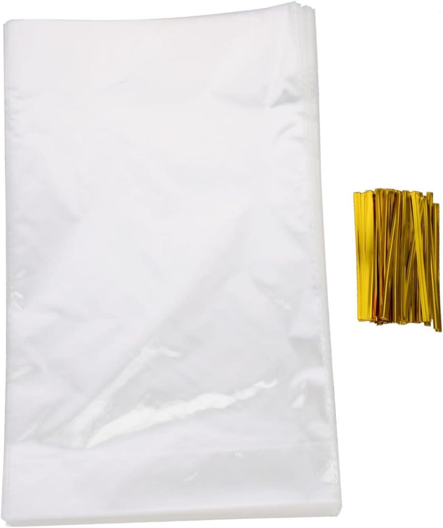 Flat Pocket Tie Packaging Bag Pastry Bags Cookie Ties Self Adhesive Treat Party Favor