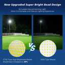 WYWNA 10000W Solar Street Lights Outdoor - Wide Angle Solar Lights Outdoor Motion Sensor, Commercial Parking Lot Light Dusk to Dawn, 7000K LED Street Light IP66 Waterproof with Remote Control, 10000-1P