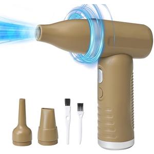 Buzveuya Compressed Air Duster - 3-Phase Brushless Motor, 7.2m/s Super Strong Wind, Multifunctional Jet Fan for Home, Office, Car, and More - Rechargeable and Mini Portable Design (Sandy Yellow) Buzveuya Compressed Air Duster - 3-Phase Brushless Motor, 7.2m/s Super Strong Wind, Multifunctional Jet Fan for Home, Office, Car, and More - Rechargeable and Mini Portable Design (Sandy Yellow)