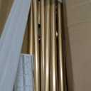 TWOPAGES 1" Heavy Duty 28-136" Adjustable Curtain Rod with Rings, Gold | Seamless Rod Design, Smooth & Quiet Gliding, Heavy Duty Carbon Steel, Secure Wall Mount, Easy Telescopic Adjustment