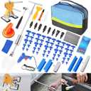 83pcs Paintless Dent Puller Kit, Body Repair Tools Dent Removal Tools with Golden Lifter, Slide Hammer T-Bar, Large Size Puller Dent Suction Cup for Car Refrigerator Door Ding Repair