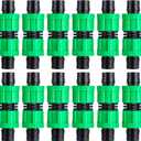 Hotop 12 Pieces Drip Irrigation Coupling, 5/8 Inch Universal Connector Drip Tubing Fittings, Compatible with Most 16-17 mm Tubing or Sprinkler Systems (Green)