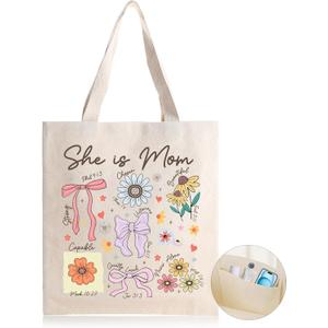 Christian Inspirational Butterfly Library Bag Gifts for Mom, Christmas Religious Mental Health Jesus Gift for Women