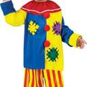 Fun World Costumes Baby Girl's Big Top Clown Toddler Costume (Large (3T-4T), Yellow)