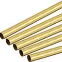 uxcell Brass Round Tube 7mm OD 0.2mm Wall Thickness 300mm Length Pipe Tubing 5 Pcs