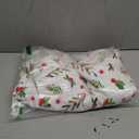 PurpleEssences Christmas Holly Mistletoe Tablecloths - Xmas Tree, Water Resistant 60 x 120 inch Table Cloth Washable Table Cover for Dining Holiday Decor - Red Green and White